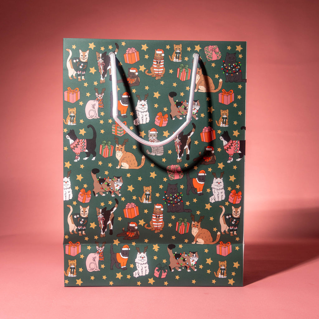 Holiday Cats Gift Bag