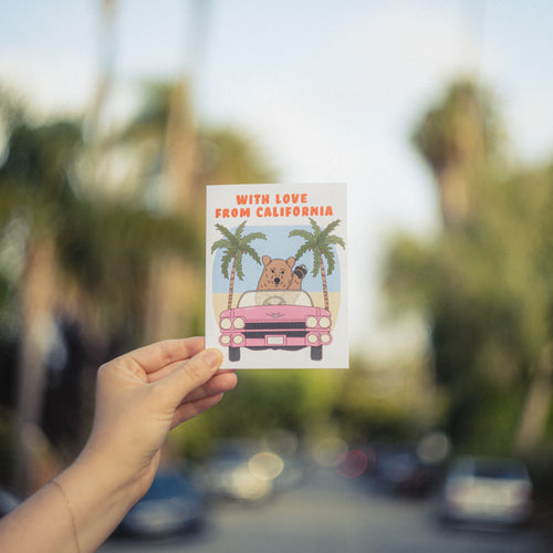 California Driving Bear Card