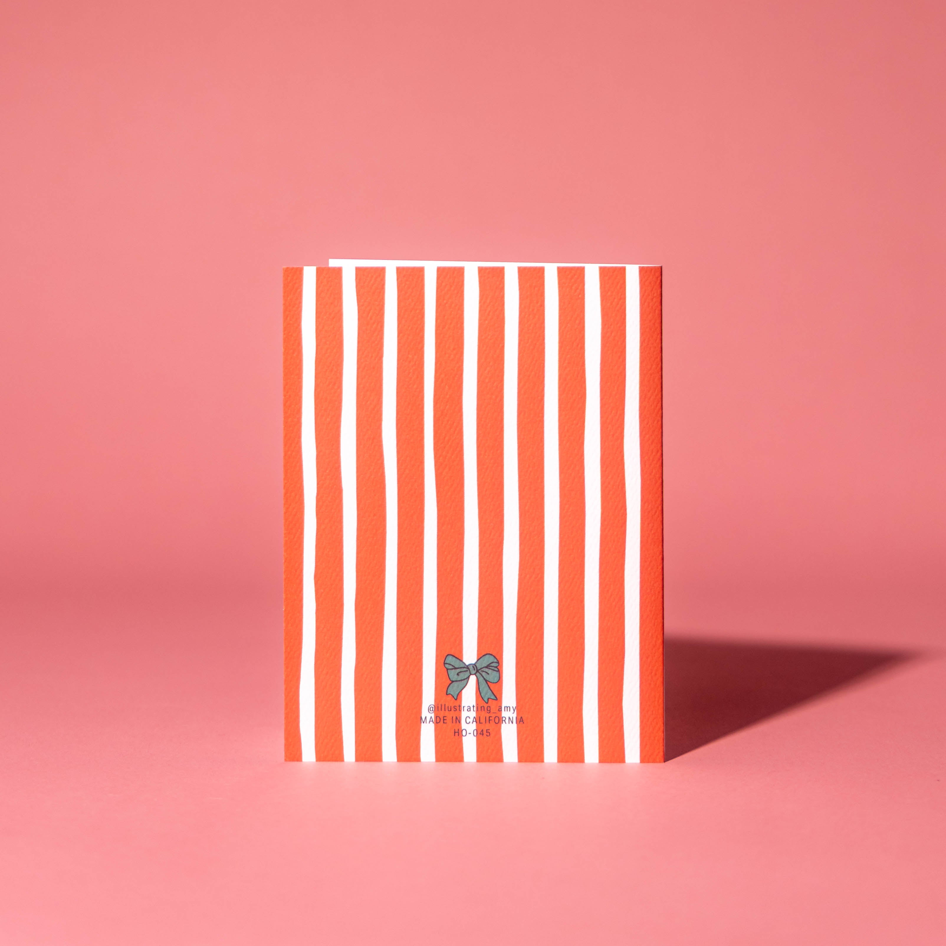 Striped Santa Holiday Card