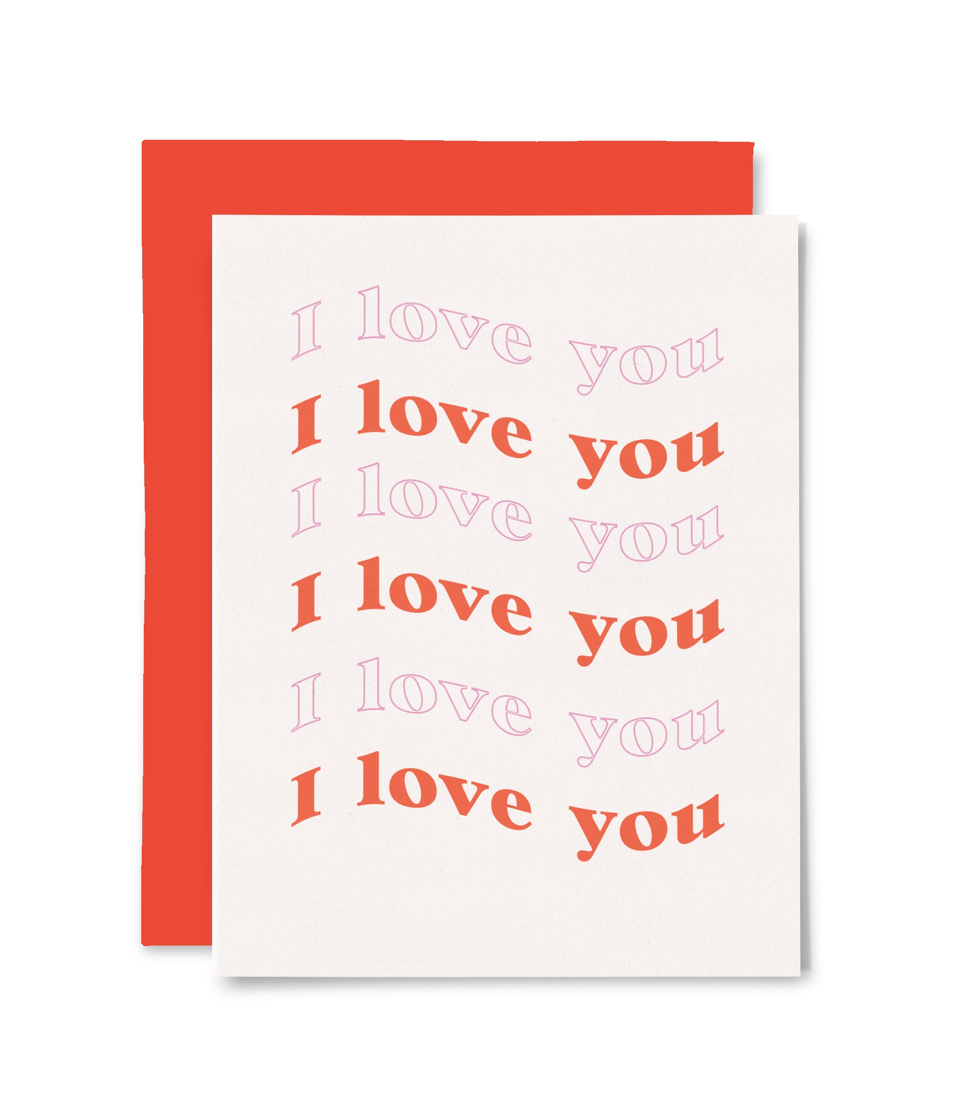 I Love You Text Greeting Card