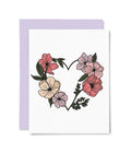 Heart Flowers Greeting Card