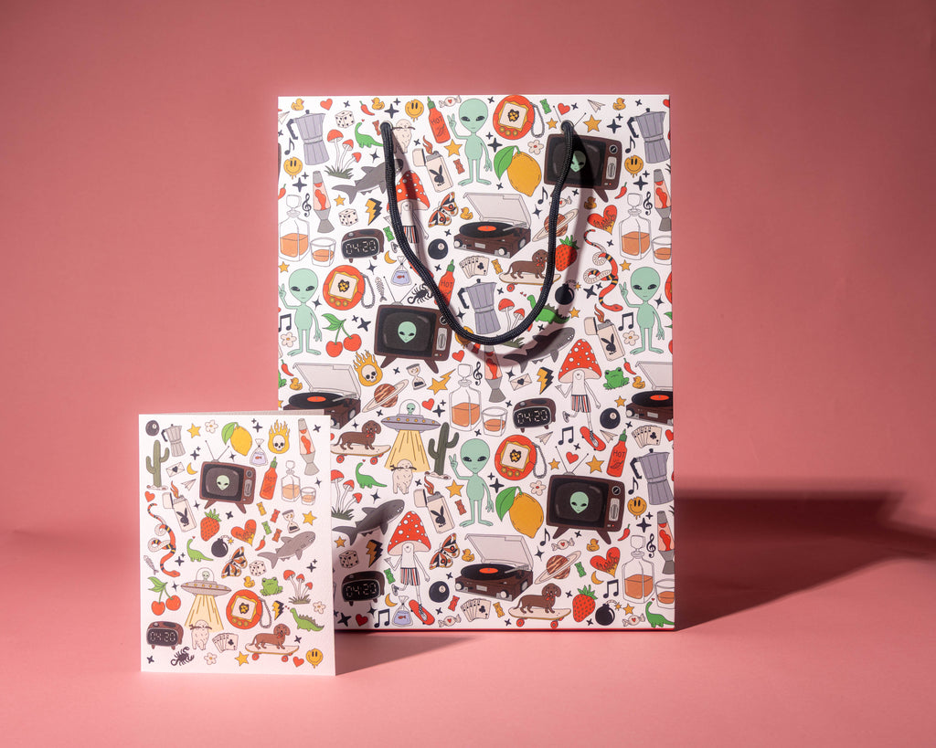 Retro Print Gift Bag