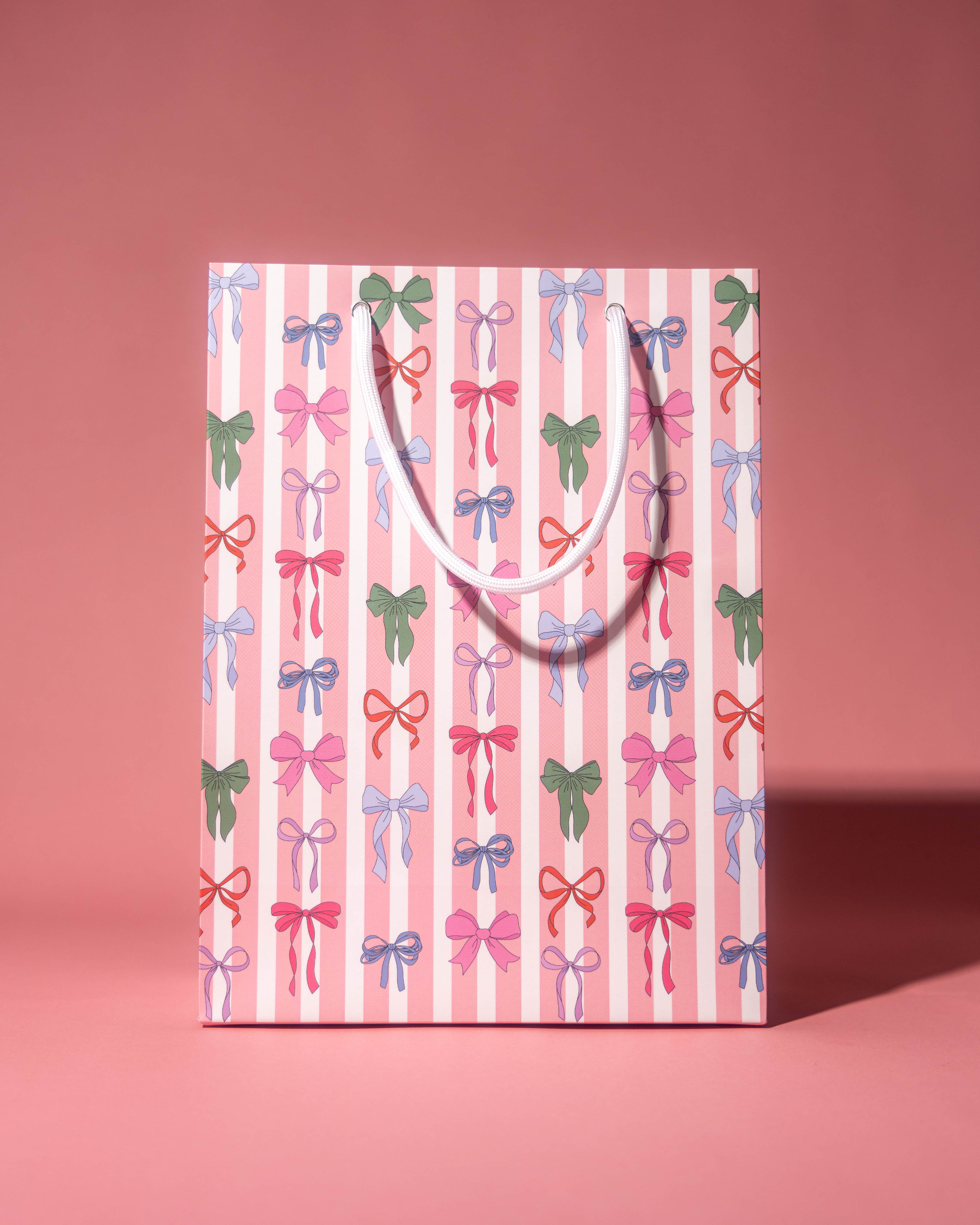 Stripe Bows Gift Bag