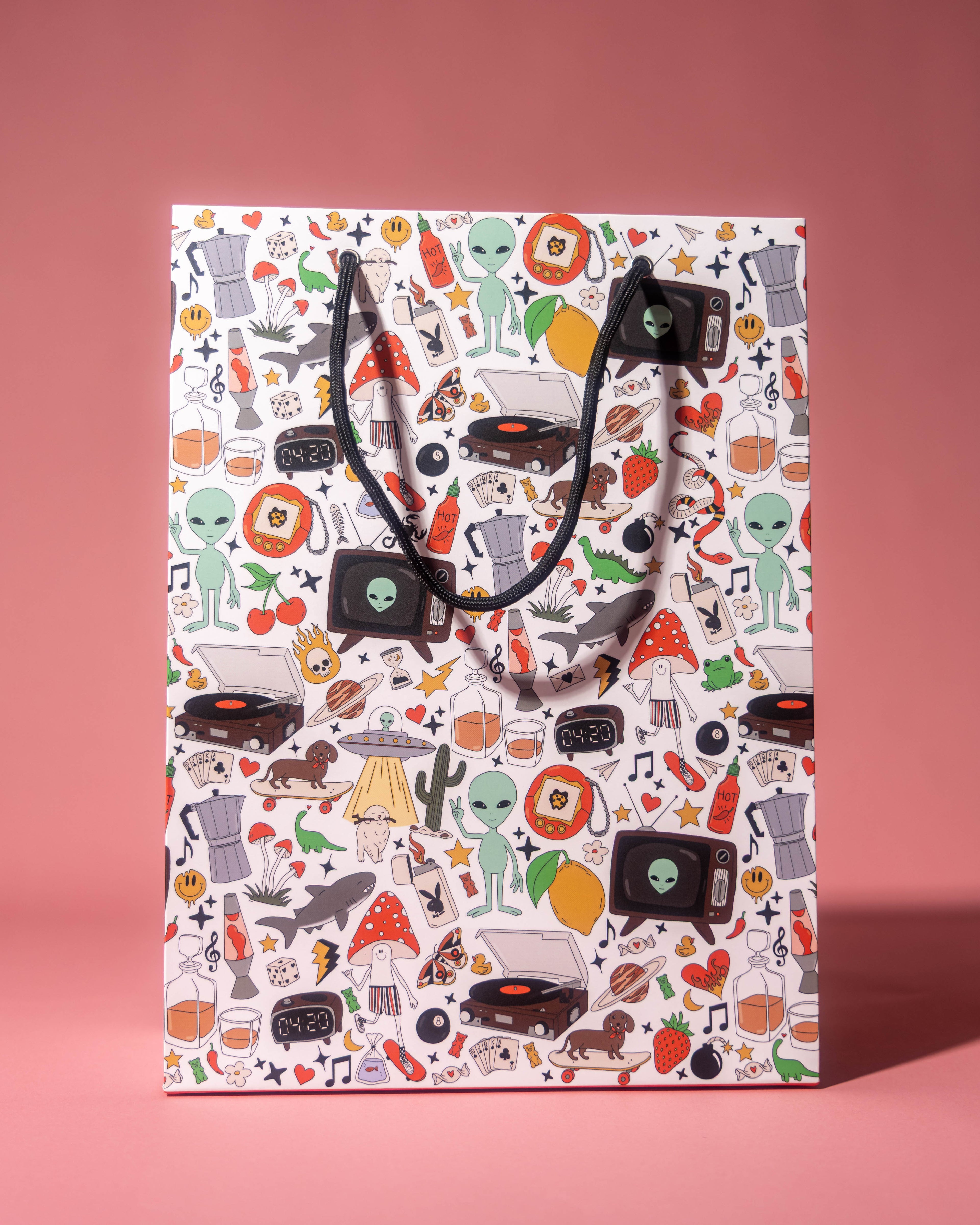 Retro Print Gift Bag