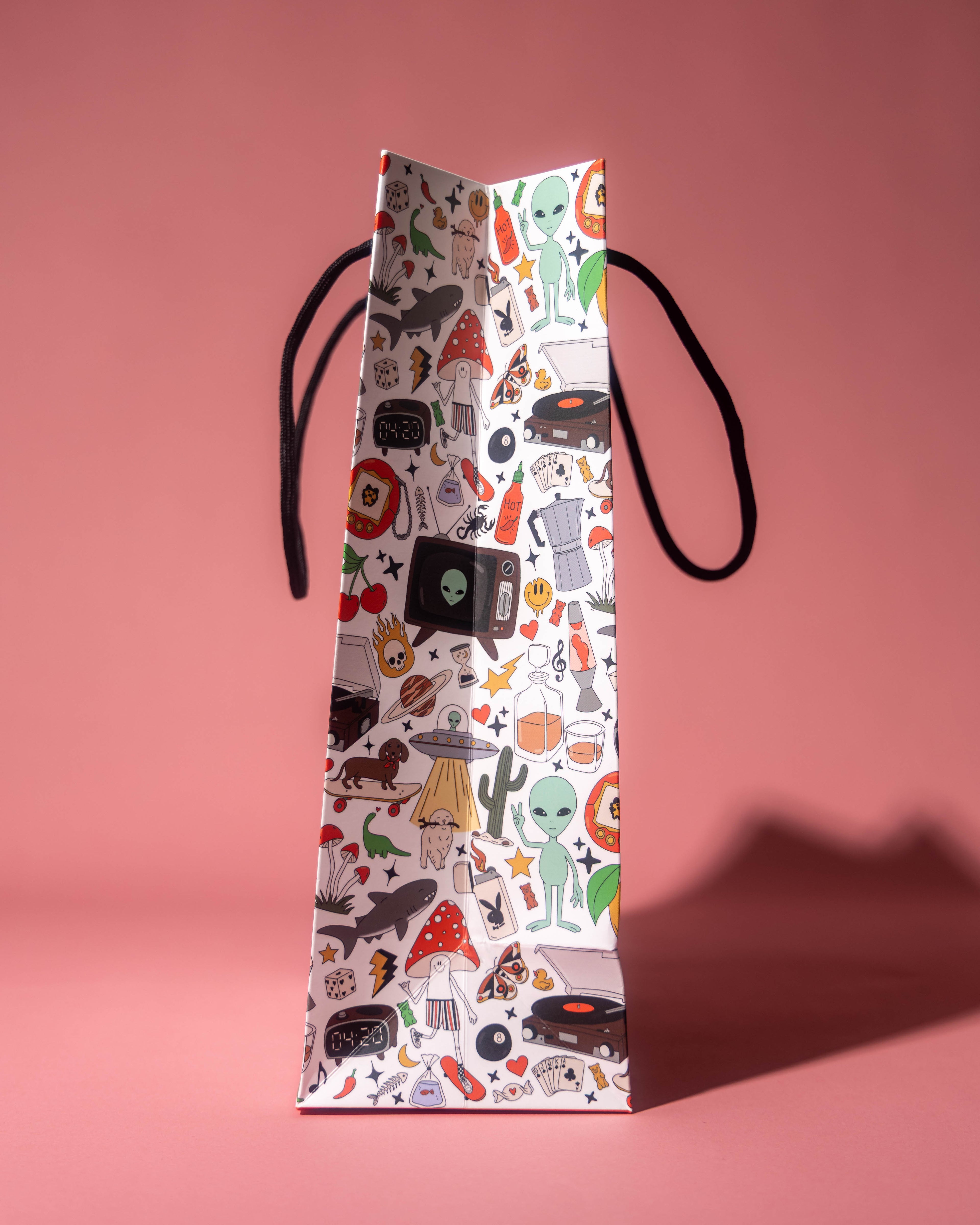 Retro Print Gift Bag
