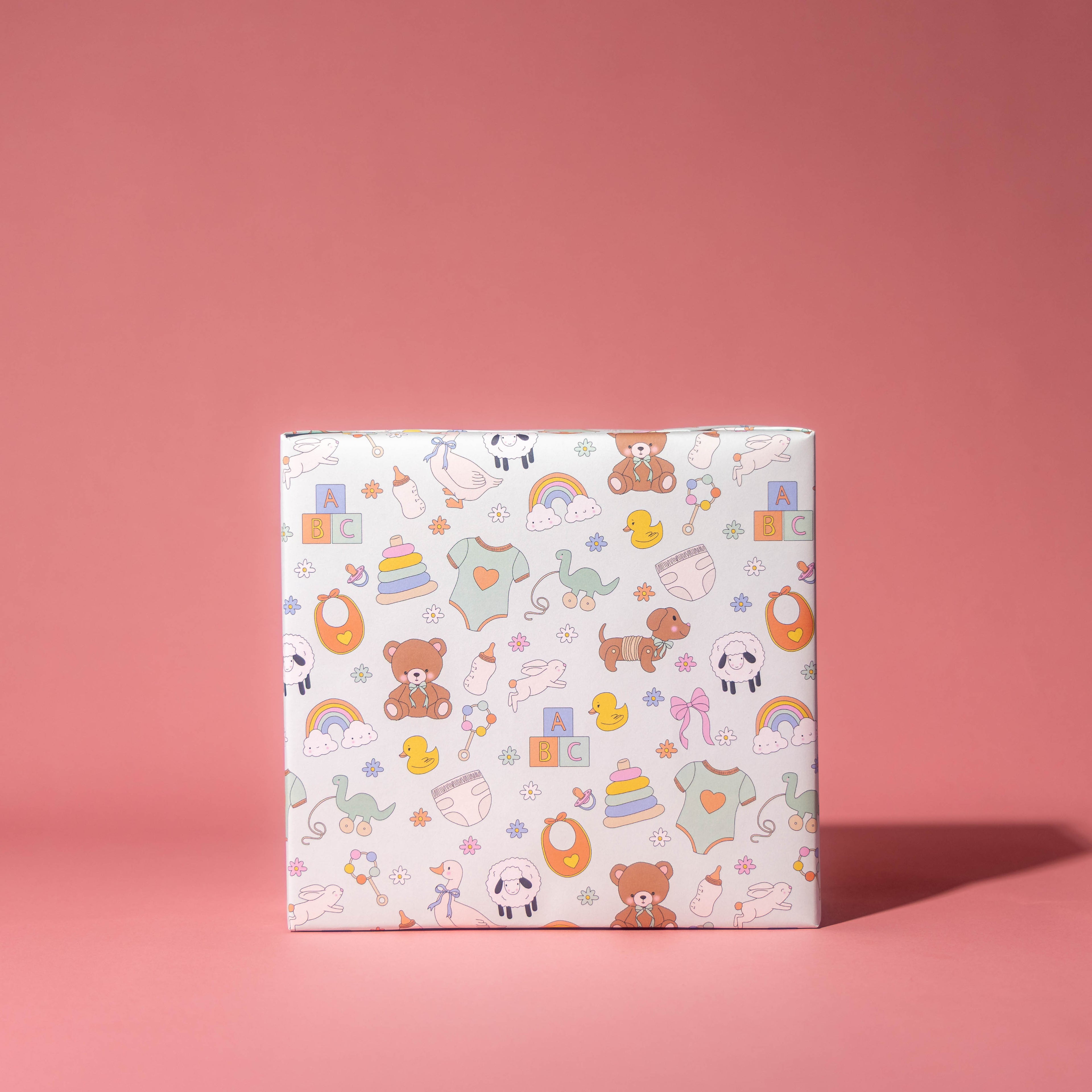 Baby Celebration Gift Wrap 3 Sheets Rolled