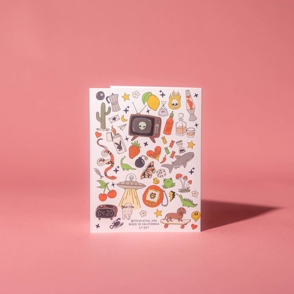 Retro Fun Illustrated Card