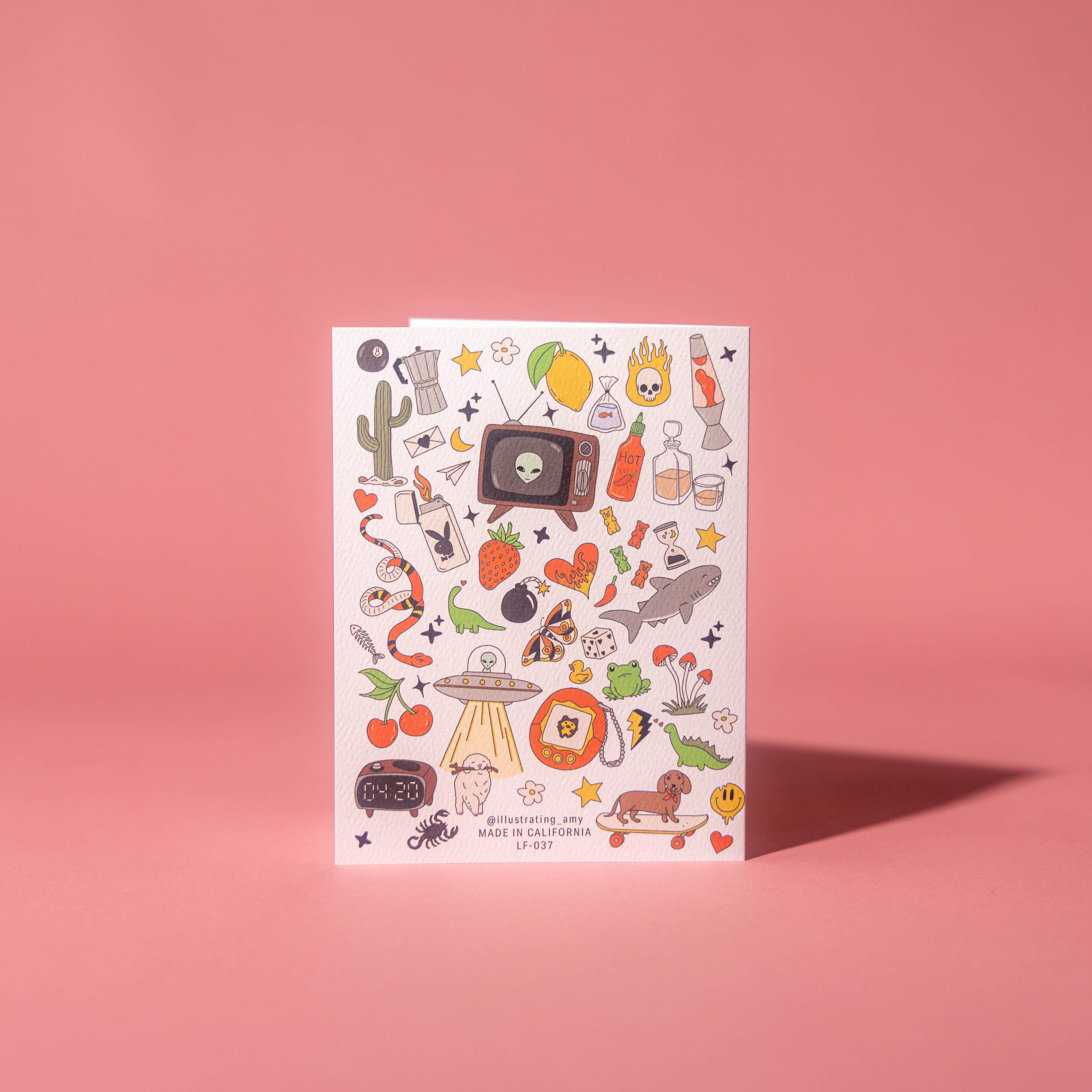 Retro Fun Illustrated Card