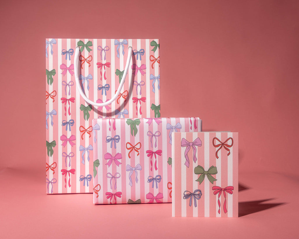 Stripe Bows Gift Bag