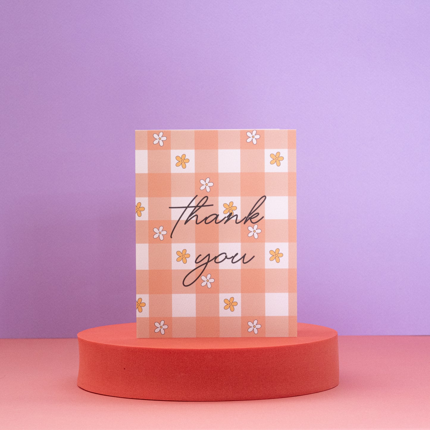 Thank You Flowers Gingham