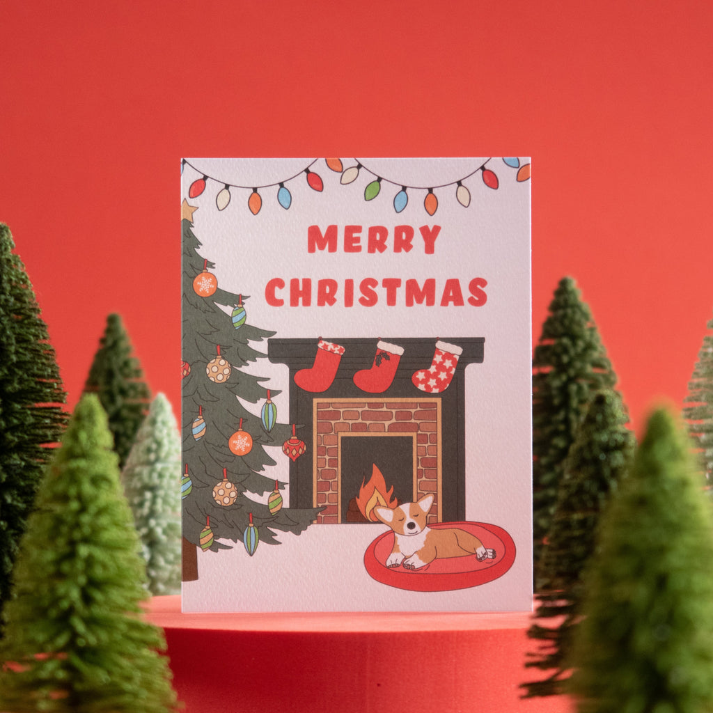 Merry Christmas Fireplace Boxed Notes