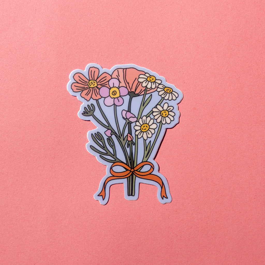 Floral Bouquet Die-Cut Sticker
