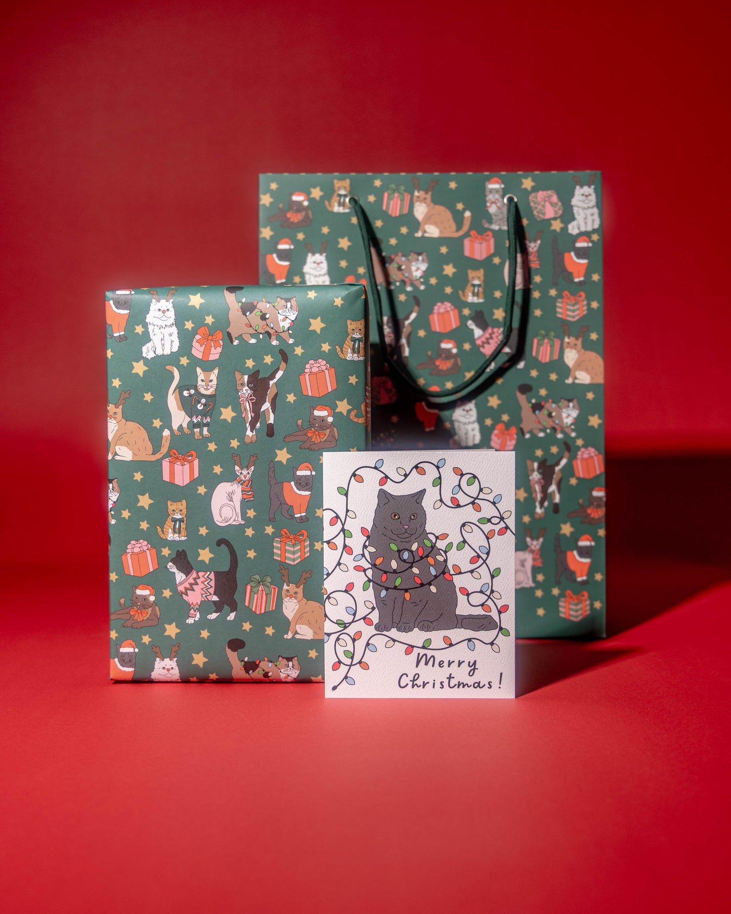 Holiday Cats Gift Wrap Rolls