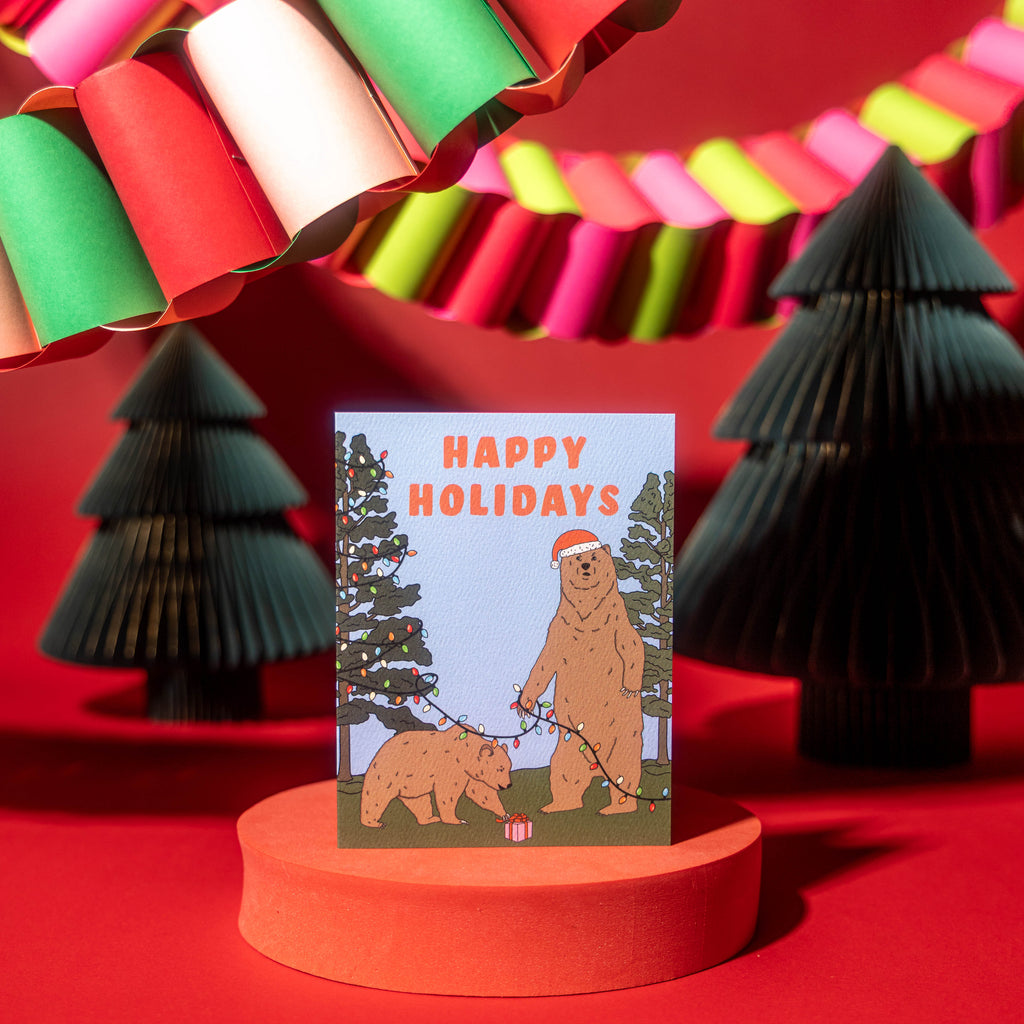 Holiday Bears Greeting Card