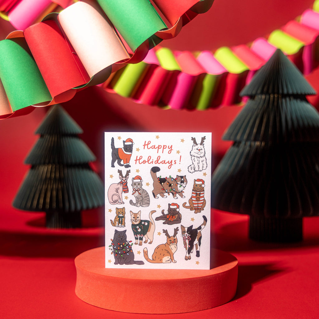 Holiday Cats Greeting Card