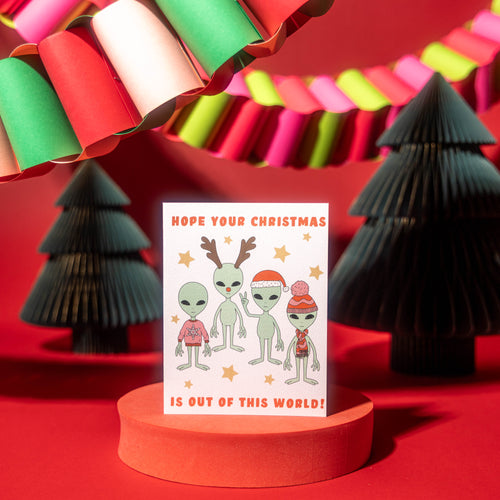 Alien Christmas Greeting Card
