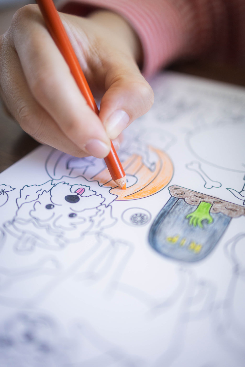 Trick-or-Treat Dogs Coloring Sheet – Printable Halloween Art