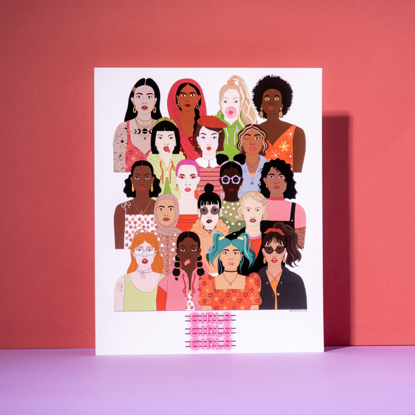 Girls, Girls, Girls Art Print (8x10 inches)
