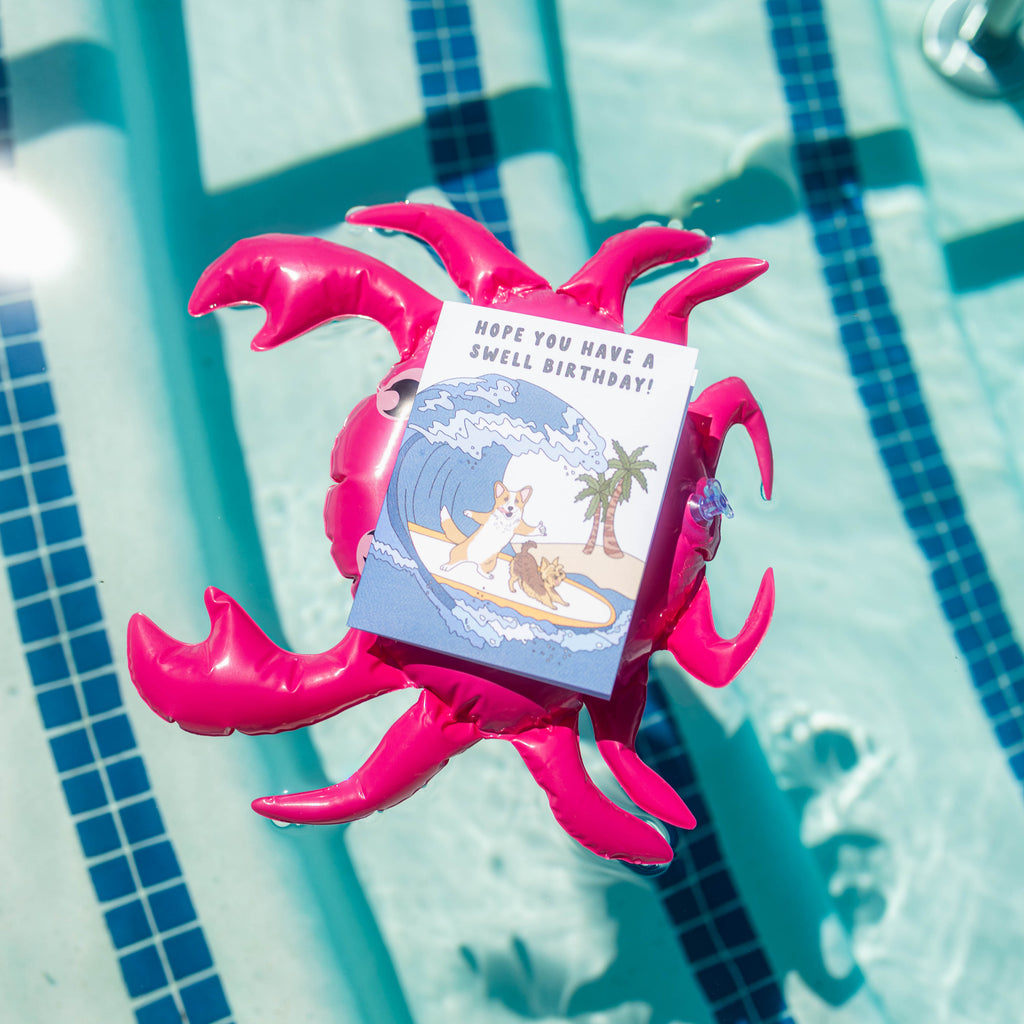 Surfing Dogs Birthday Card