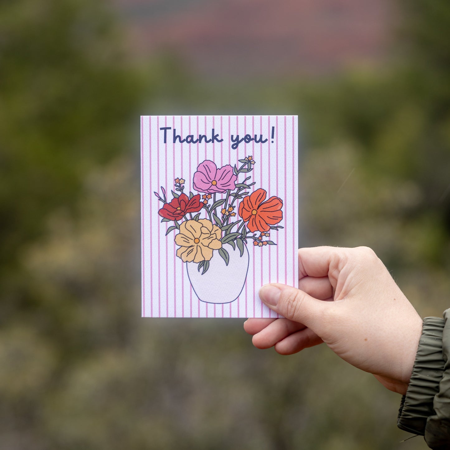 Thank You Stripe Flower Bouquet