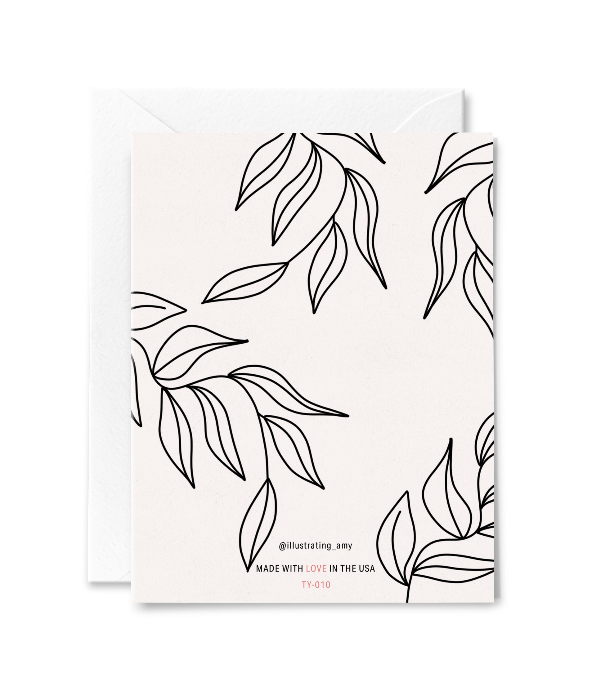 Thank You Leaves Outline