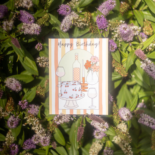 Birthday Stripes Greeting Card